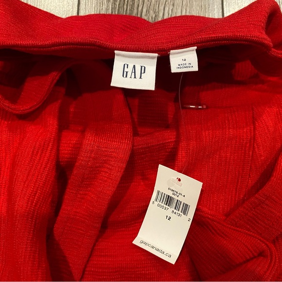 Gap Red Apron-back flounce dress (Size 12) - Picture 4 of 7